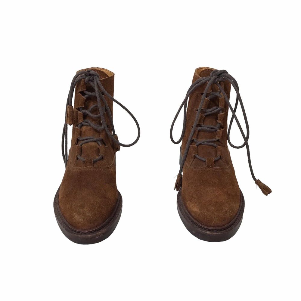 Vintage Ralph Lauren Polo Country Boots Brown Suede 90s‎ 9B - Picture 3 of 16